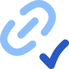 Link Chain Check Validate Icon from Flex Flat Set