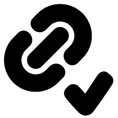 Link Chain Check Validate Icon from Plump Solid Set