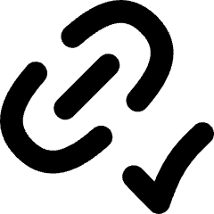 Link Chain Check Validate Icon from Flex Solid Set