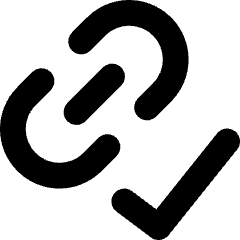 Link Chain Check Validate Icon from Core Solid Set