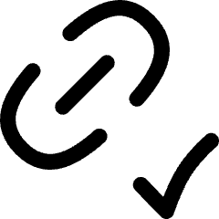 Link Chain Check Validate Icon from Flex Line Set
