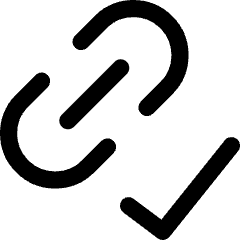 Link Chain Check Validate Icon from Core Line Set