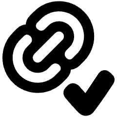 Link Chain Check Validate Icon from Plump Remix Set