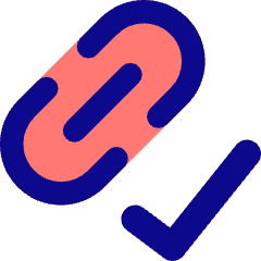 Link Chain Check Validate Icon from Core Pop Set