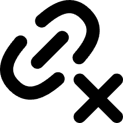 Link Chain Delete Cross Icon from Flex Solid Set