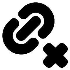 Link Chain Delete Cross Icon from Plump Solid Set