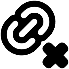 Link Chain Delete Cross Icon from Plump Remix Set