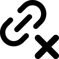 Link Chain Delete Cross Icon from Core Remix Set