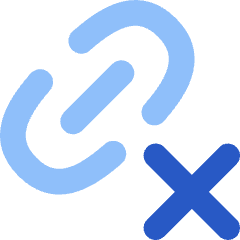 Link Chain Delete Cross Icon from Flex Flat Set