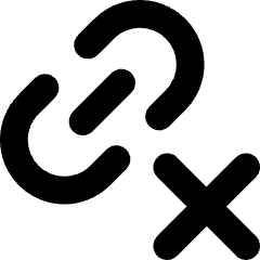 Link Chain Delete Cross Icon from Core Solid Set
