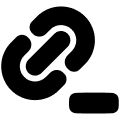 Link Chain Remove Subtract Icon from Plump Solid Set