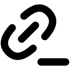 Link Chain Remove Subtract Icon from Flex Solid Set