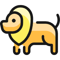 Lion Body Icon from Ultimate Colors Set