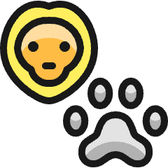 Lion Footprint Icon from Ultimate Colors Set