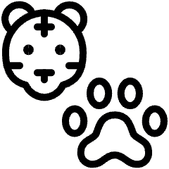 Tiger Footprint Icon from Ultimate Light Set