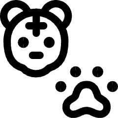 Tiger Footprint Icon from Ultimate Regular Set