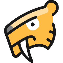 Tiger Head Icon from Ultimate Colors Set