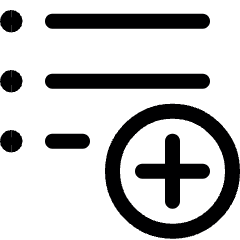 List Add Icon from Ultimate Regular Set