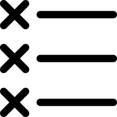 List Stars Icon from Ultimate Regular Set