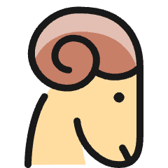 Livestock Ram 1 Icon from Ultimate Colors Set
