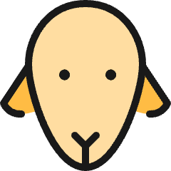 Livestock Sheep Icon from Ultimate Colors Set