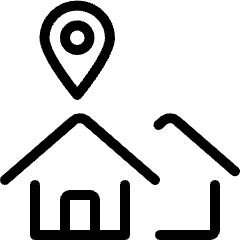 Real Estate Location House Pin Icon from Ultimate Light Set