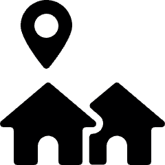 Real Estate Location House Pin Icon from Ultimate Bold Set