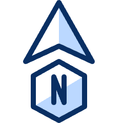 Compass North Icon from Cyber Duotone Set