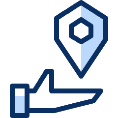 Location Hand Shared Icon from Cyber Duotone Set