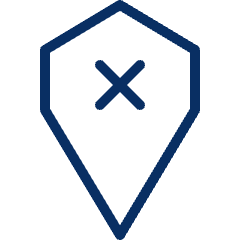 Location Pin Removed Icon from Cyber Line Set