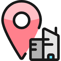 Real Estate Location Building Pin Icon from Ultimate Colors Set