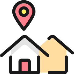 Real Estate Location House Pin Icon from Ultimate Colors Set