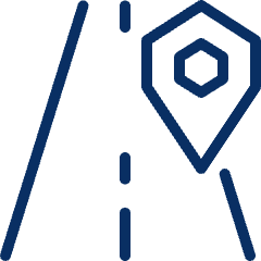 Road Pin Icon from Cyber Line Set