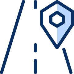 Road Pin Icon from Cyber Duotone Set