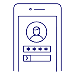 Phone User Security 2 Illustration from UX Line Set