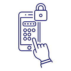 Pin Lock Screen 1 Illustration from UX Line Set