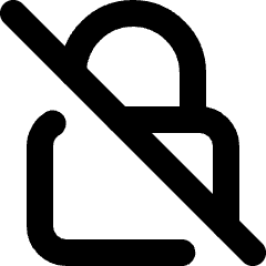 Disabled Lock Icon from Micro Line Set