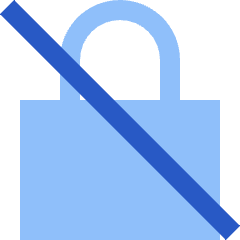 Disabled Padlock Icon from Sharp Flat Set
