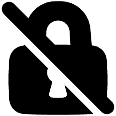 Disabled Padlock Icon from Plump Solid Set