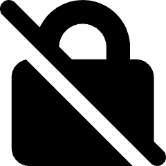 Disabled Padlock Icon from Core Solid Set