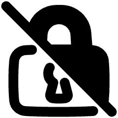 Disabled Padlock Icon from Plump Remix Set