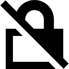 Disabled Padlock Icon from Sharp Remix Set