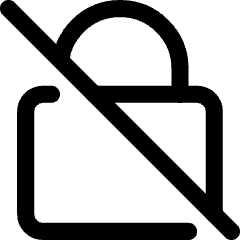 Disabled Padlock Icon from Core Line Set