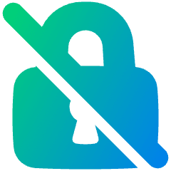 Disabled Padlock Icon from Plump Gradient Set