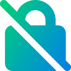 Disabled Padlock Icon from Core Gradient Set