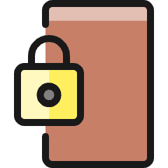 Door Lock Icon from Ultimate Colors Set