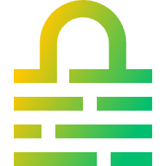 Encrypted Lock Icon from Sharp Gradient Set