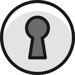Keyhole Circle Icon from Ultimate Colors Set