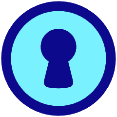 Keyhole Lock Circle Icon from Plump Pop Set