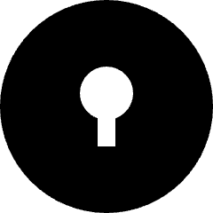 Keyhole Lock Circle Icon from Sharp Solid Set